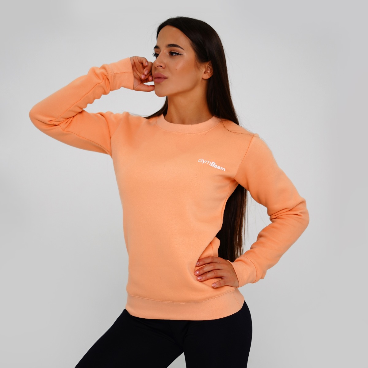 Pull basique femme, couleur pêche poudrée - Gymbeam.
