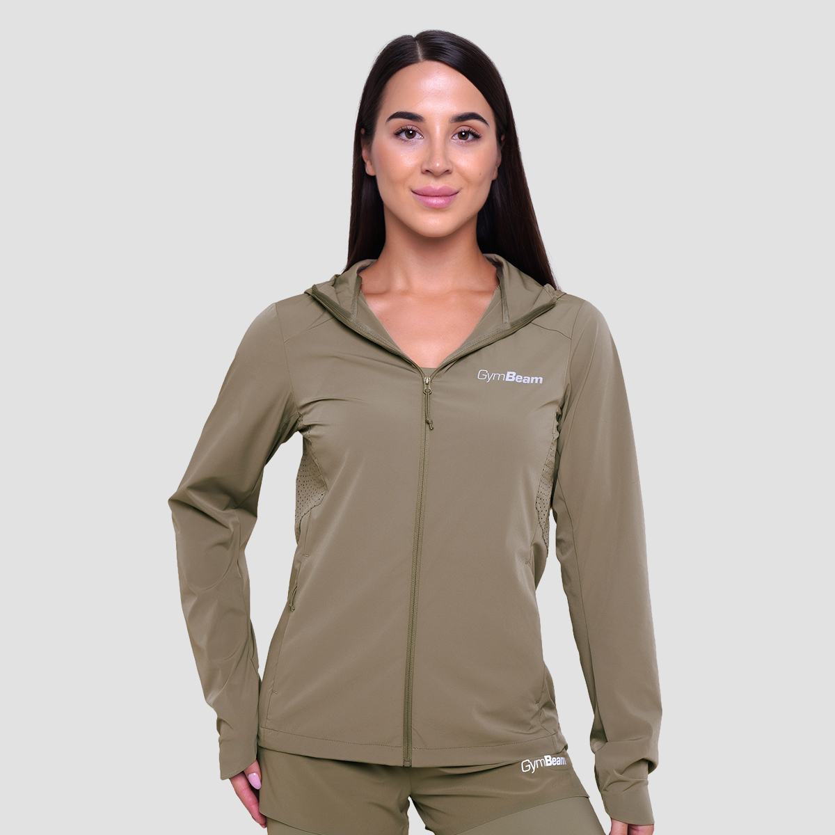 Veste de course Pulse pour femmes, couleur Vetiver - GymBeam.