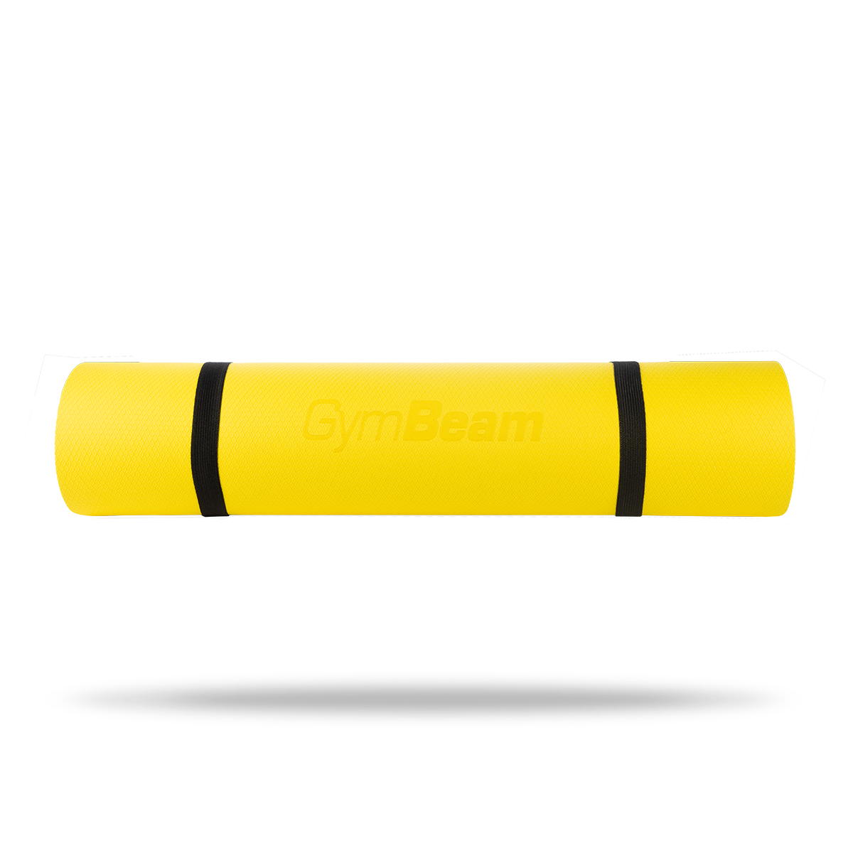 Tapis de yoga double face gris/jaune - GymBeam.