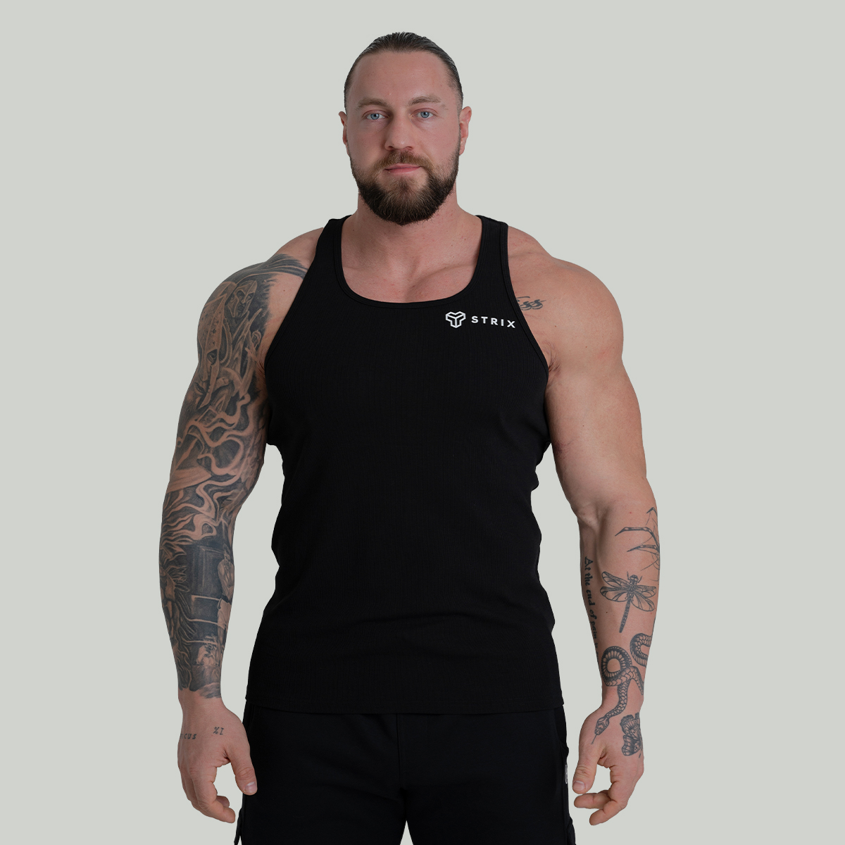 T-shirt sans manches texturé – Noir – STRIX