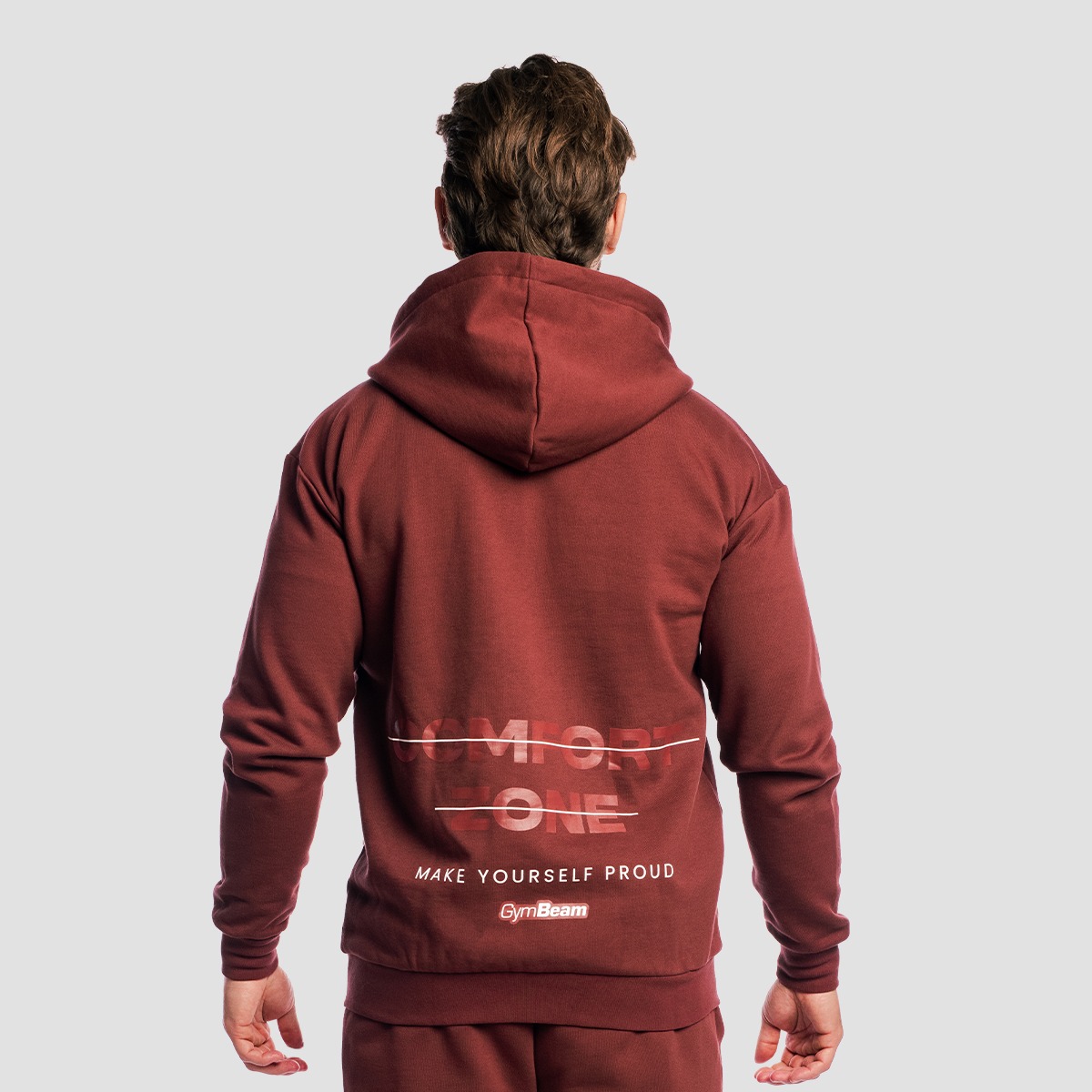 Zone Zip Up Hoodie Cherrywood - GymBeam